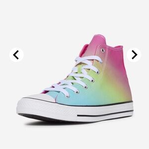 Converse Kids High-Top Sneakers in Pink, Blue, Green Gradient